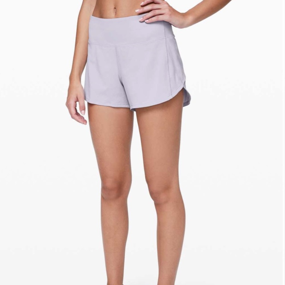 Lululemon Speed Up Short in Silver Lilac